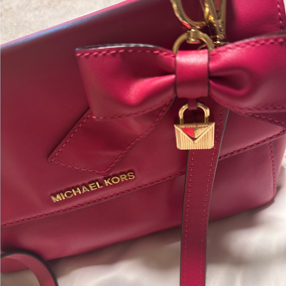 Michael Kors Pink Crossbody Bag with Gold Charm